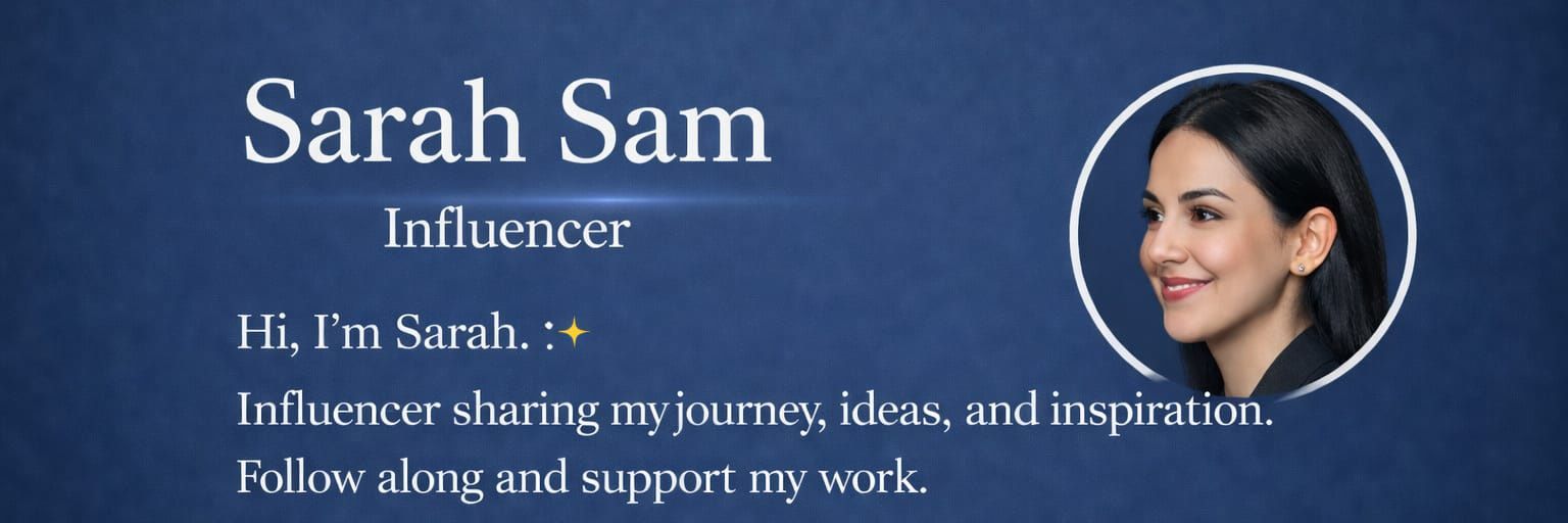 Sarah Sam's banner