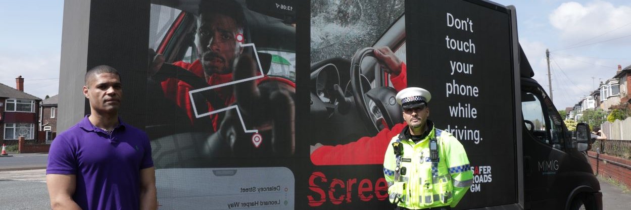 Safer Roads Greater Manchester Partnership's banner