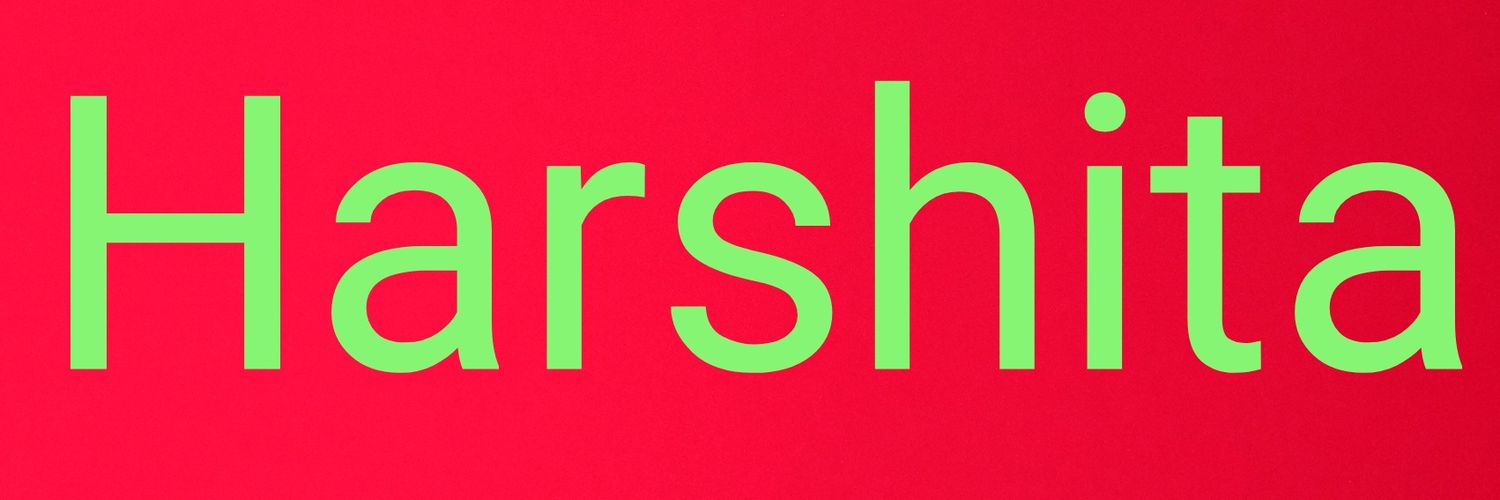 Harshita's banner