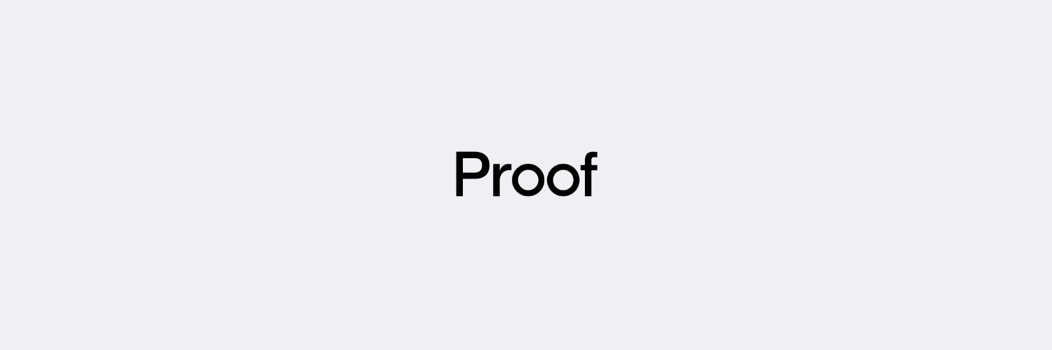 Proof's banner
