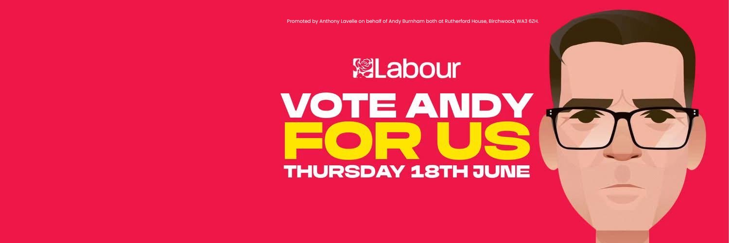 Andy Burnham for Makerfield's banner