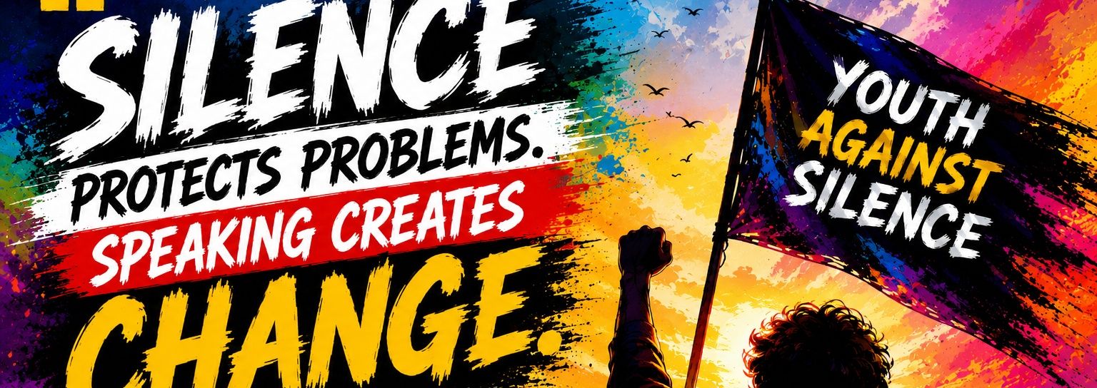 Youth Against Silence's banner
