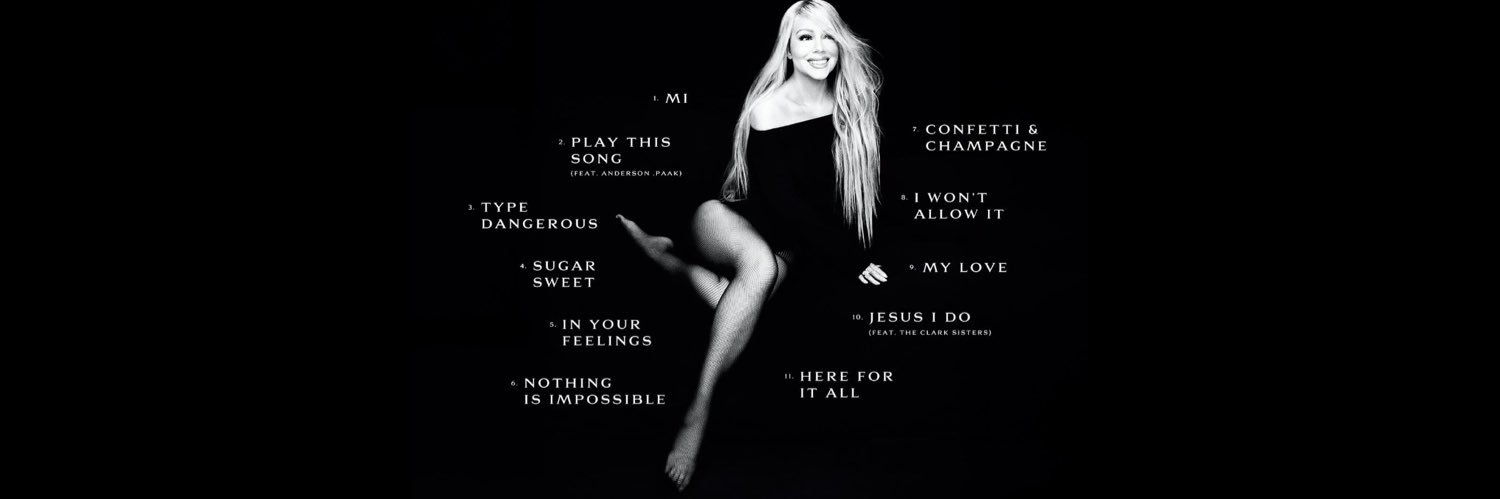 Glittering Mariah's banner