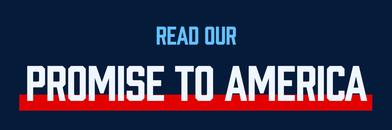 The Promise to America's banner
