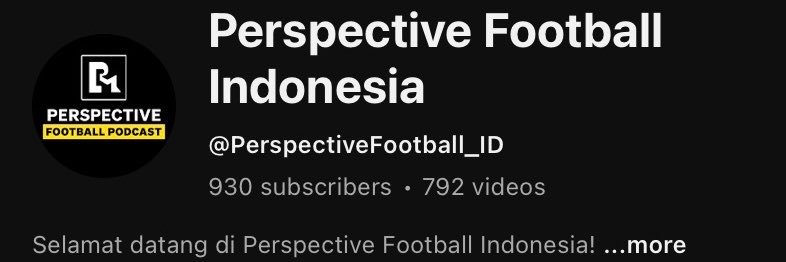 Perspective Football Indonesia's banner