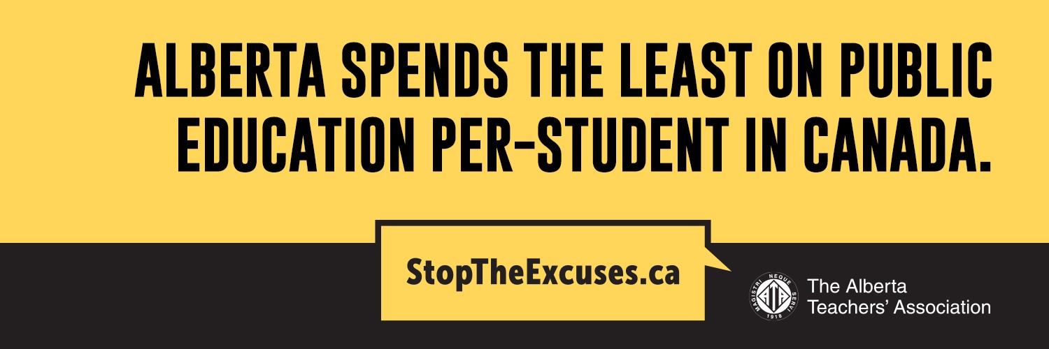 Alberta Teachers' Association's banner