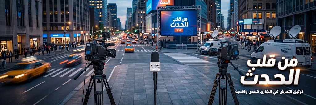 من قلب الحدث's banner