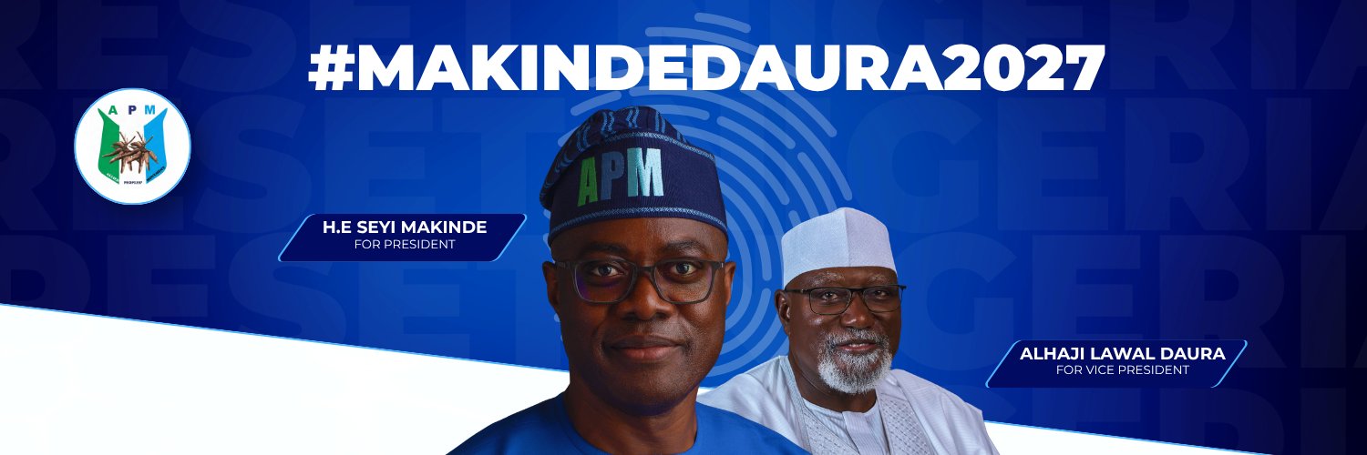 Seyi Makinde for President's banner