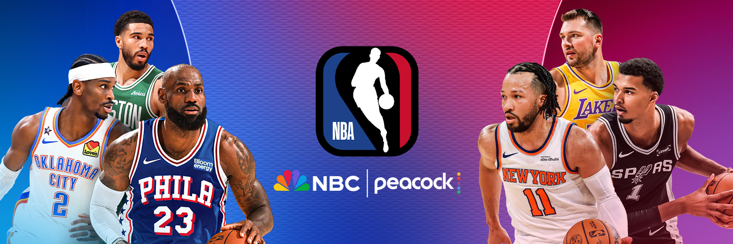 NBA on NBC and Peacock's banner