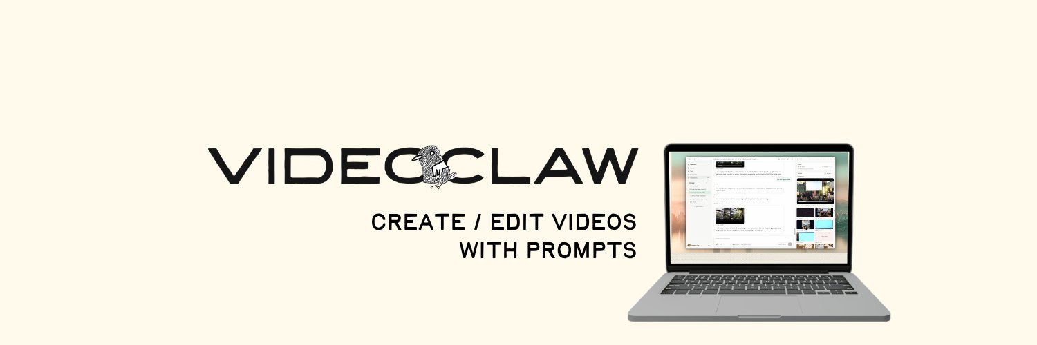 Videoclaw = Video Creation Agent's banner