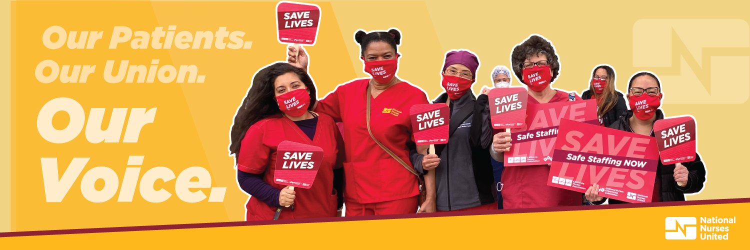 National Nurses United's banner
