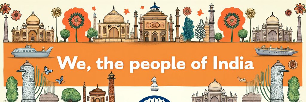 We, the People of India's banner