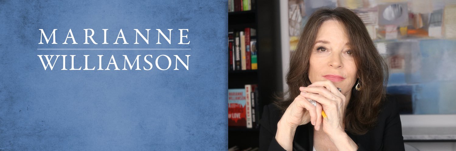 Marianne Williamson's banner