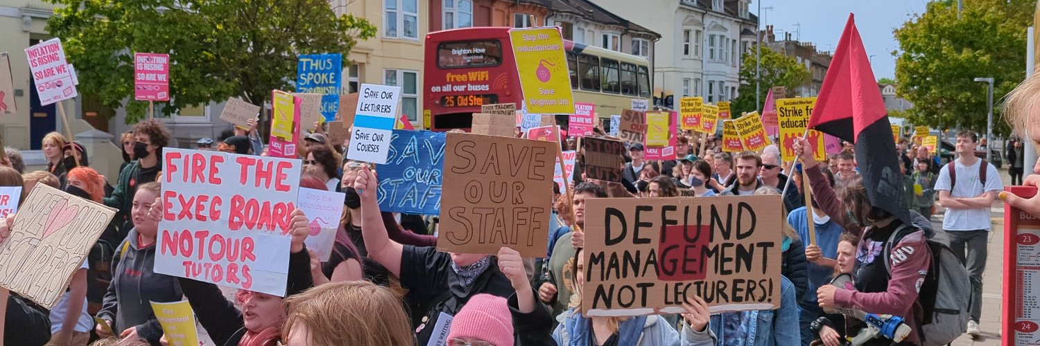 Brighton UCU's banner
