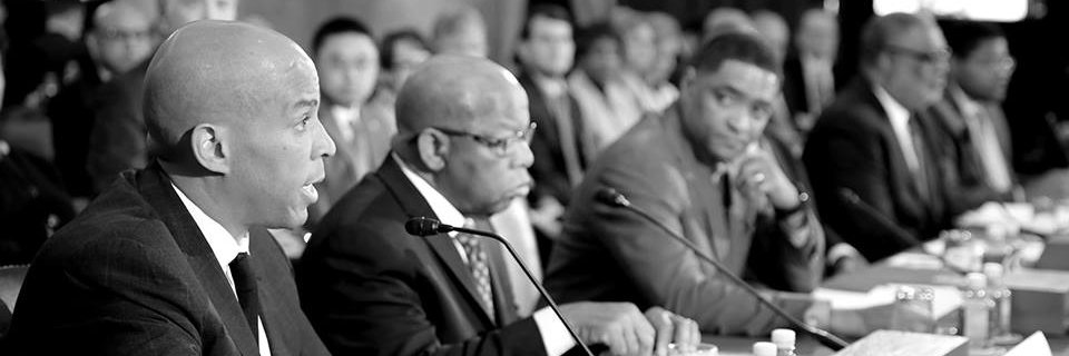 Sen. Cory Booker's banner
