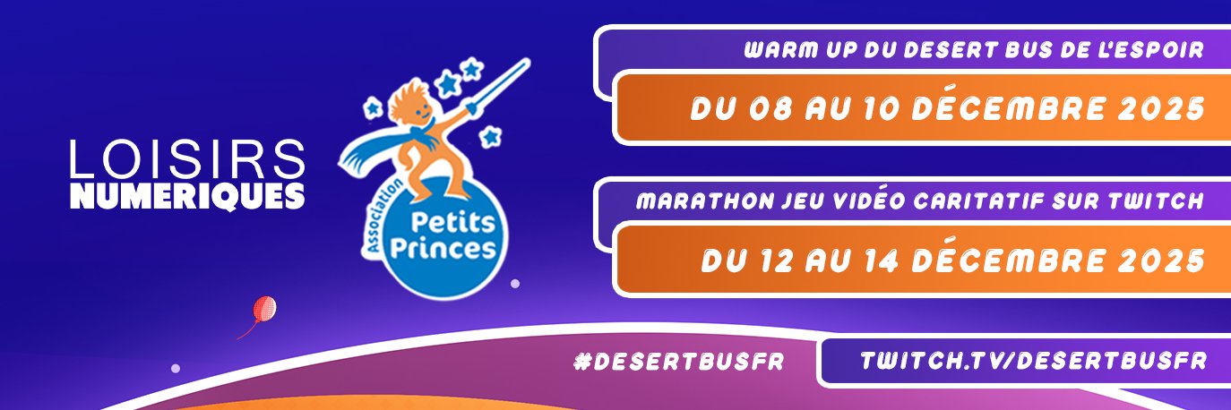 Desert Bus de l'Espoir's banner