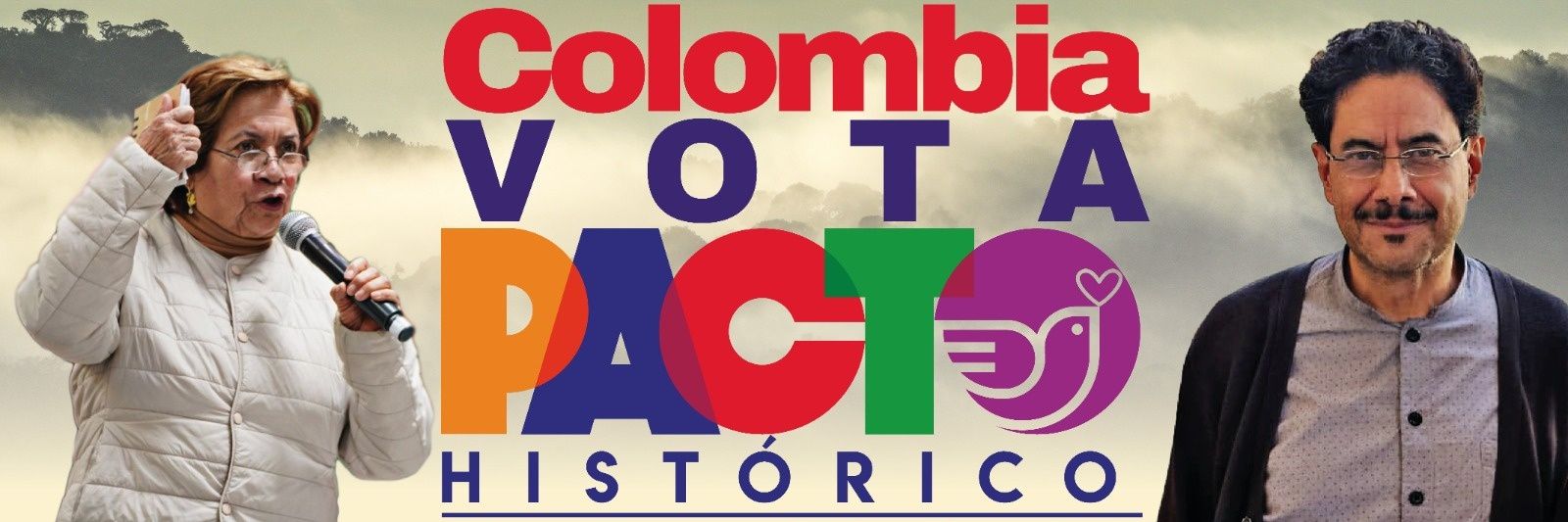Aída Avella senadora de Colombia's banner