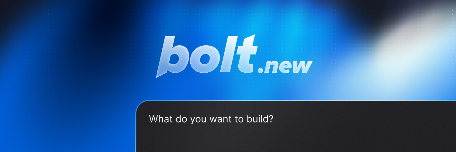 bolt.new's banner