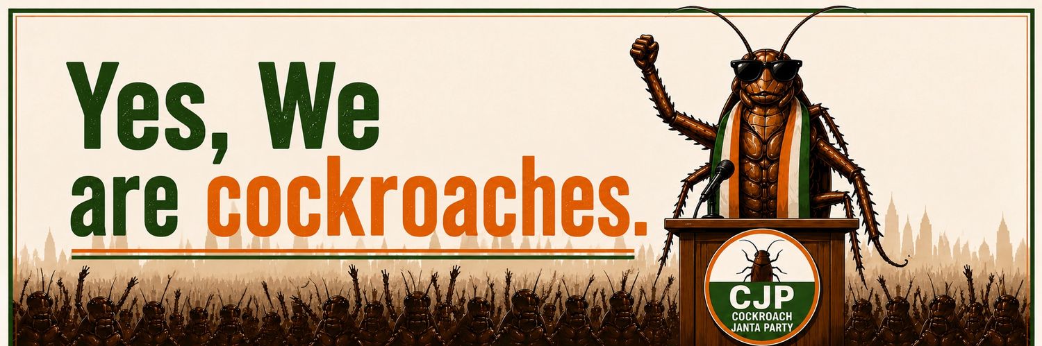 Cockroach Janta Party - Bihar's banner