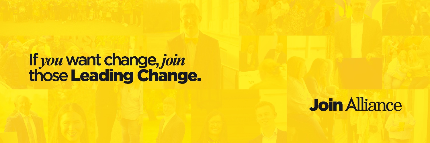 Alliance Party's banner