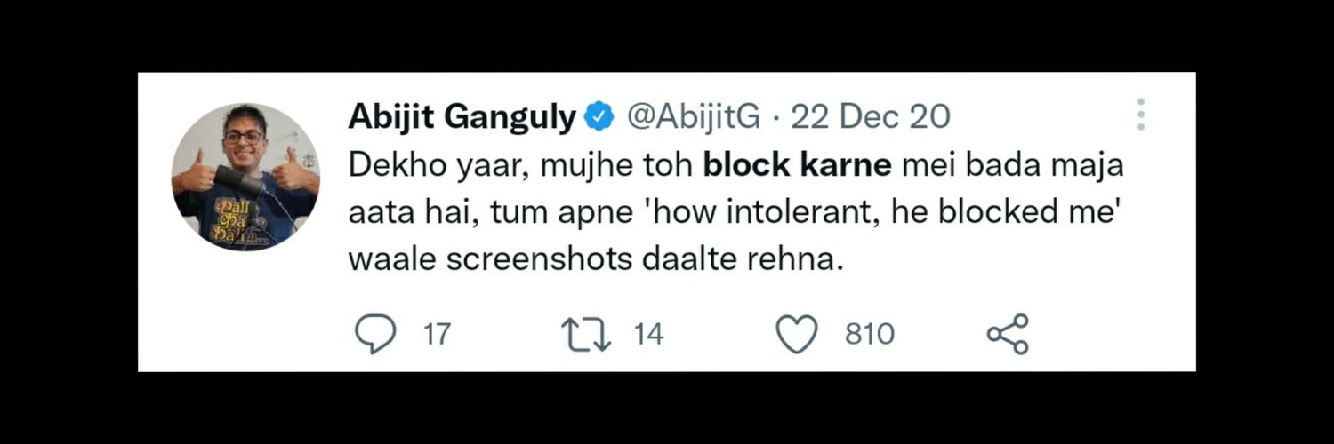 Abijit Ganguly's banner