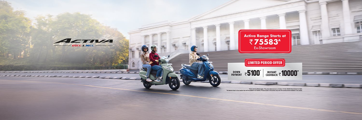 Honda 2 Wheelers India's banner