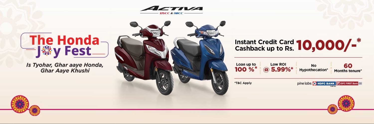 Honda 2 Wheelers India's banner