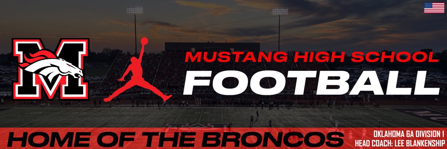 Mustang Football's banner