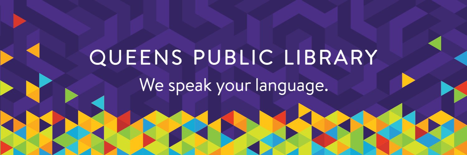 Queens Public Library's banner