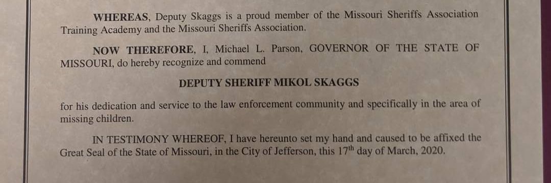 Deputy Skaggs's banner