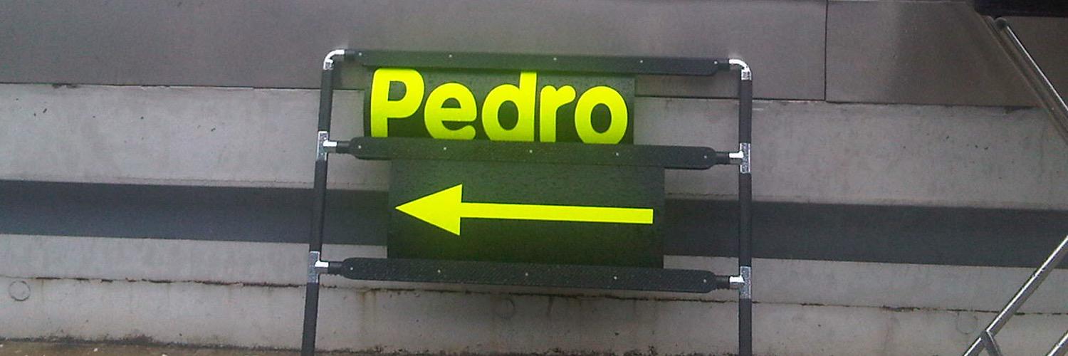 Pedro de la Rosa's banner