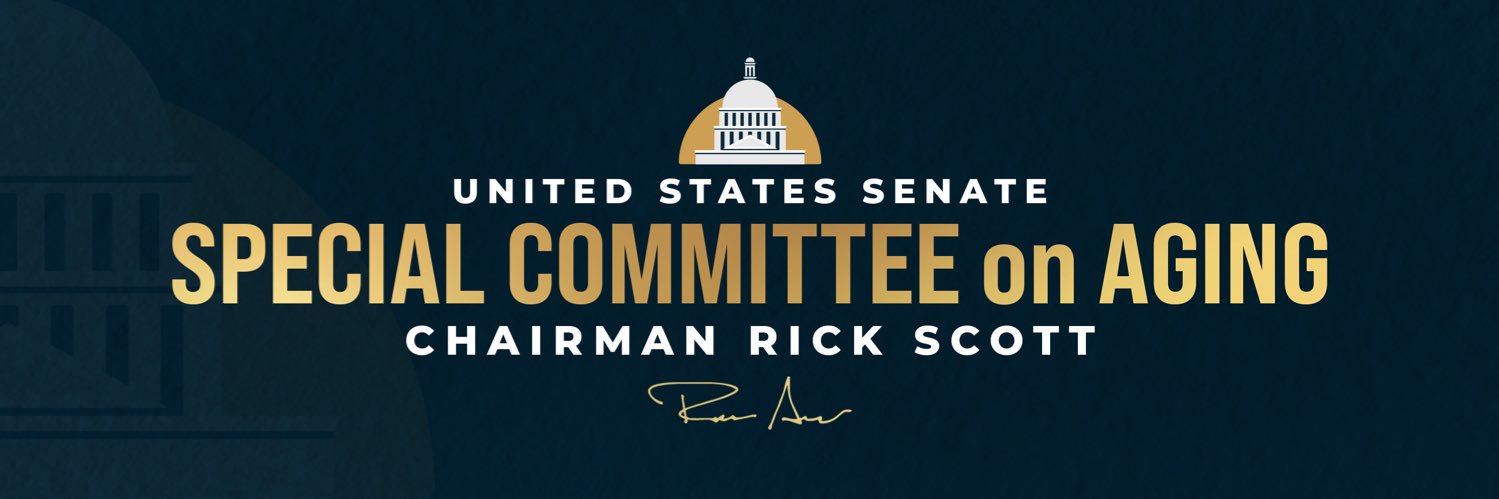 Senate Aging Committee's banner