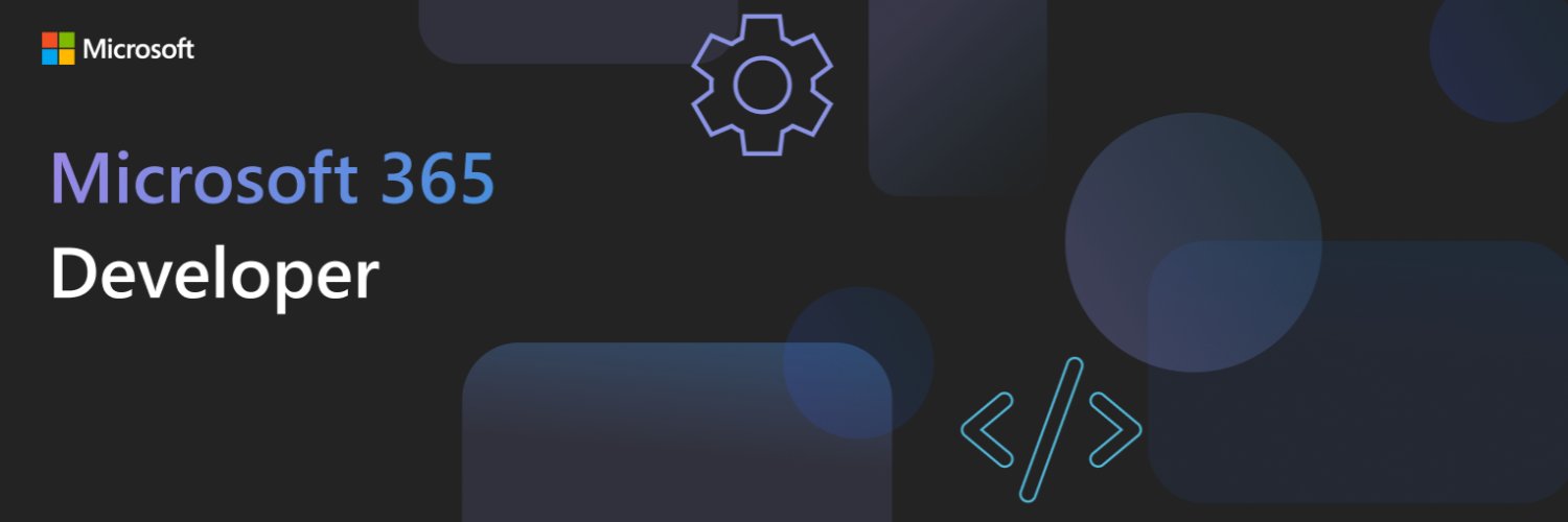 Microsoft 365 Developer's banner