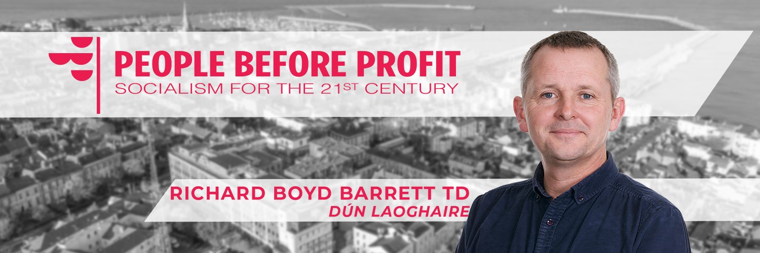 Richard Boyd Barrett's banner