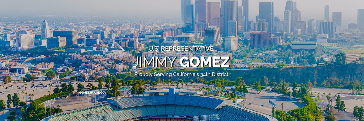 Rep. Jimmy Gomez's banner