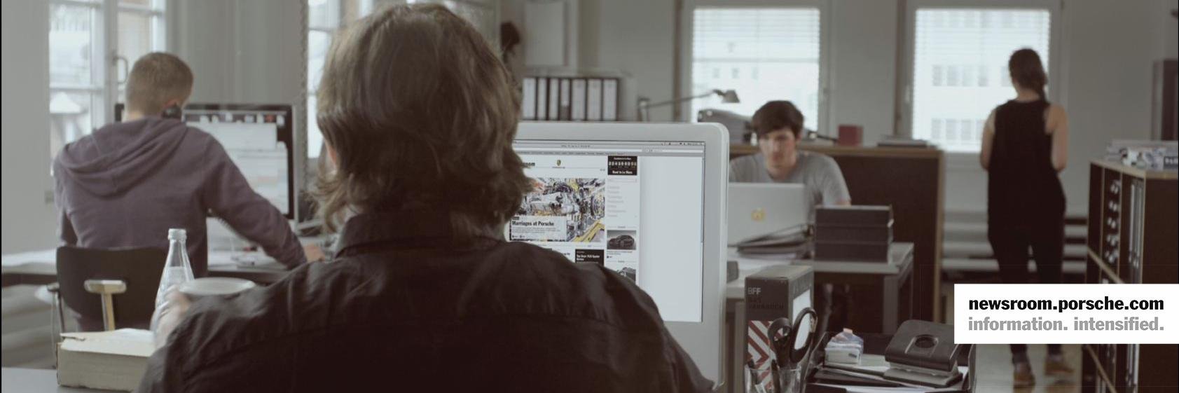 Porsche Newsroom's banner