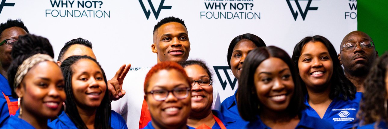 Russell Westbrook Why Not? Foundation's banner