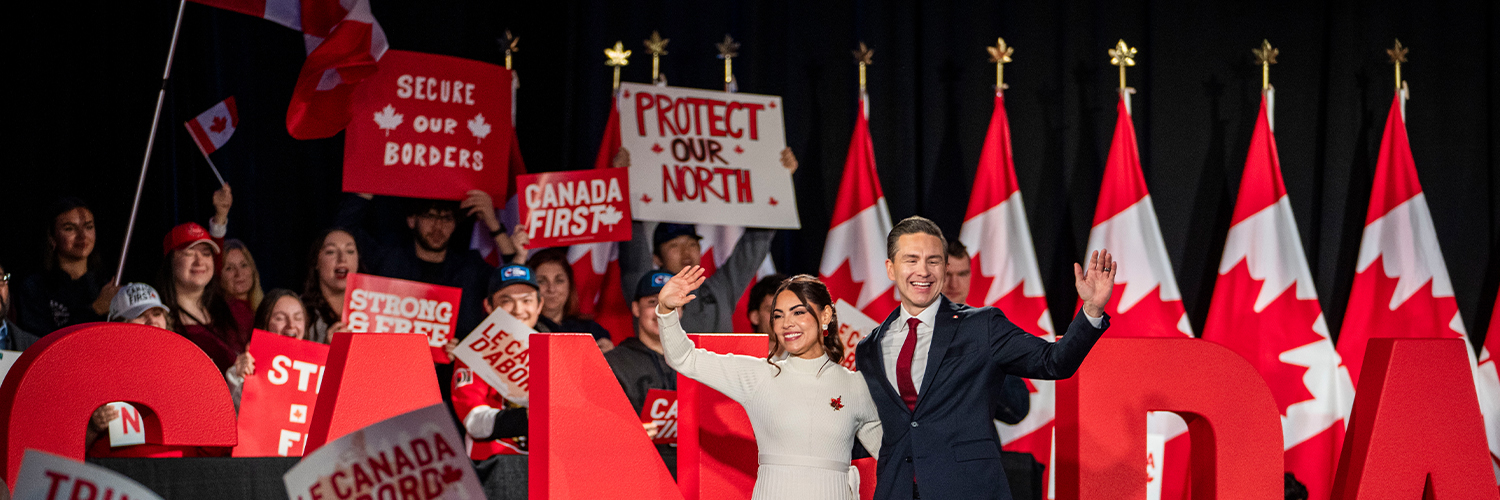 Pierre Poilievre's banner