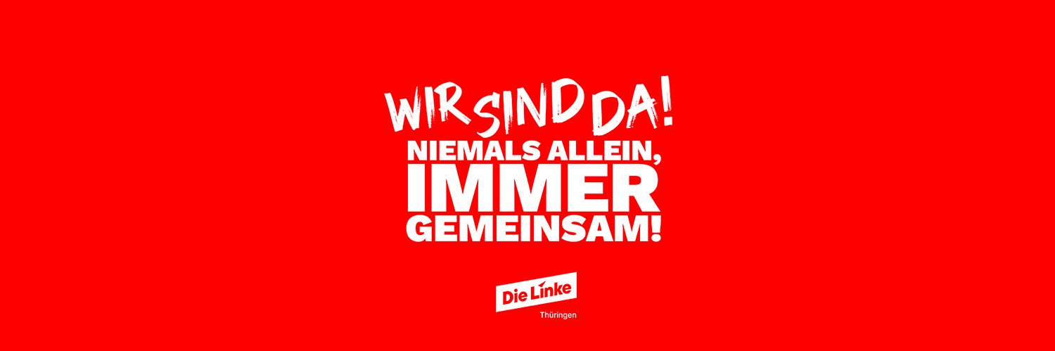 Die Linke Thueringen's banner