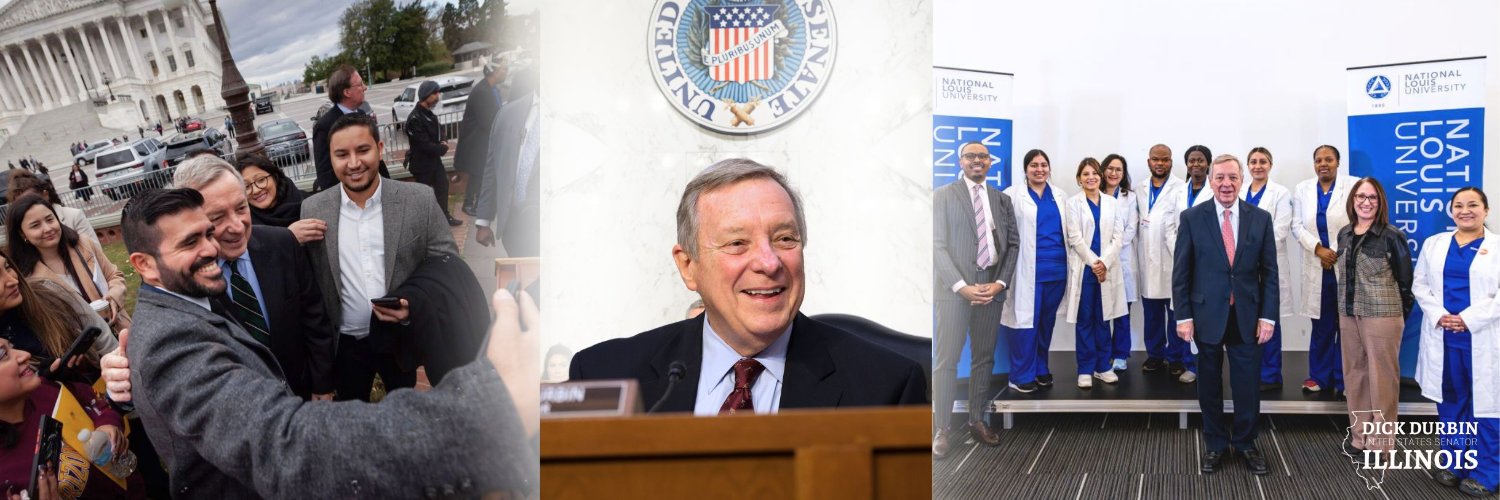 Senator Dick Durbin's banner