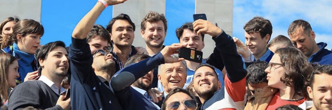 Mauricio Macri's banner