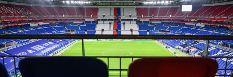 Groupama Stadium's banner