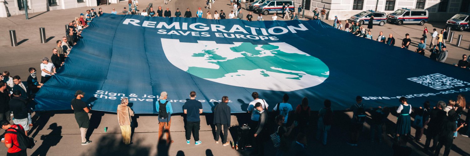 Martin Sellner's banner