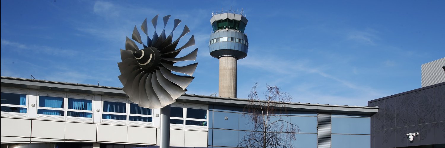 East Midlands Airport's banner
