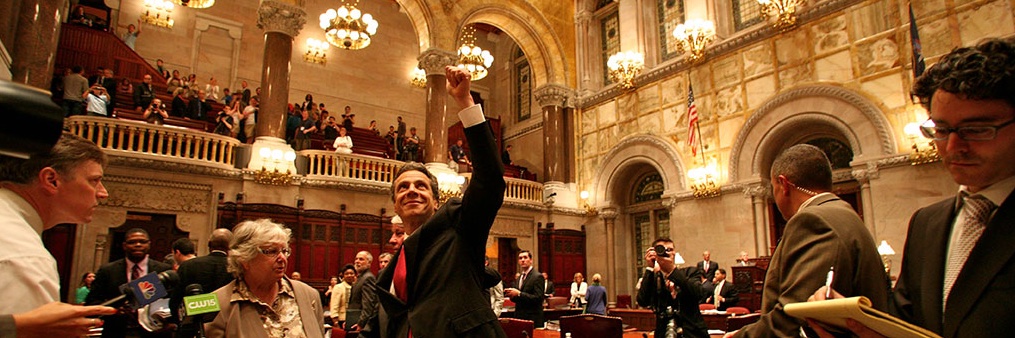 Andrew Cuomo's banner