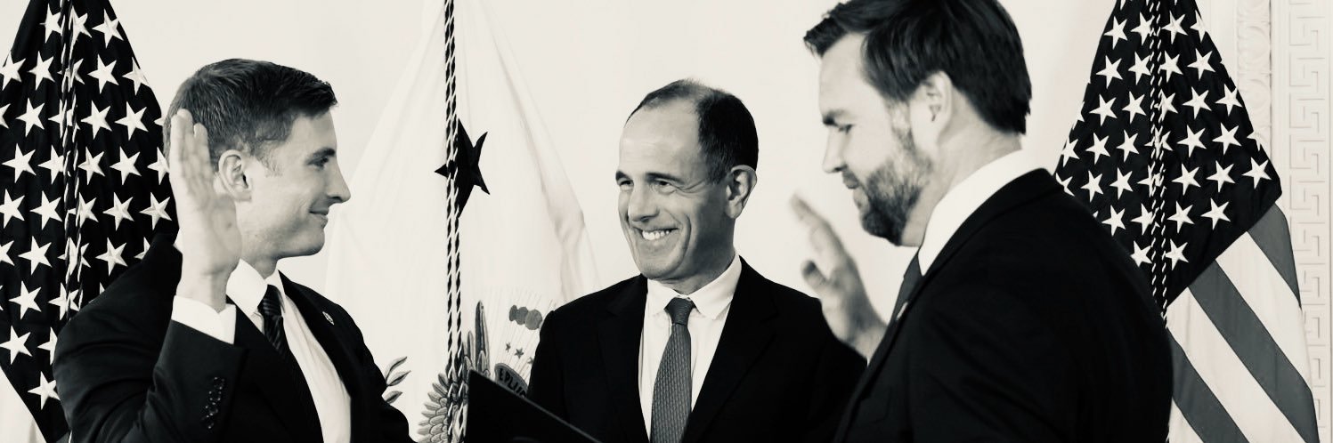Under Secretary of State Jacob S. Helberg's banner