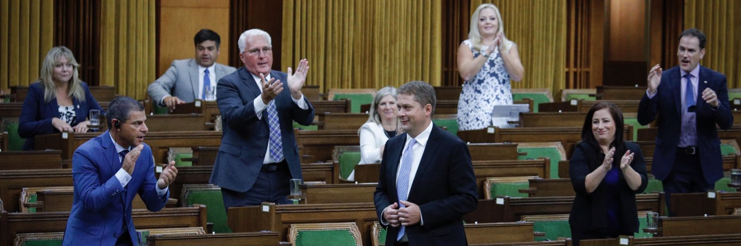 Andrew Scheer's banner