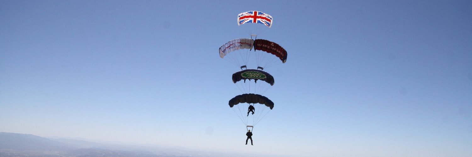 The Tigers Army Parachute display Team's banner