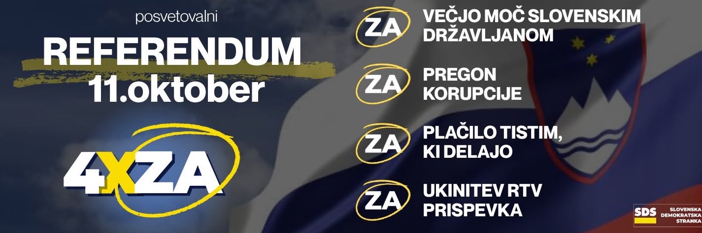 Janez Janša's banner