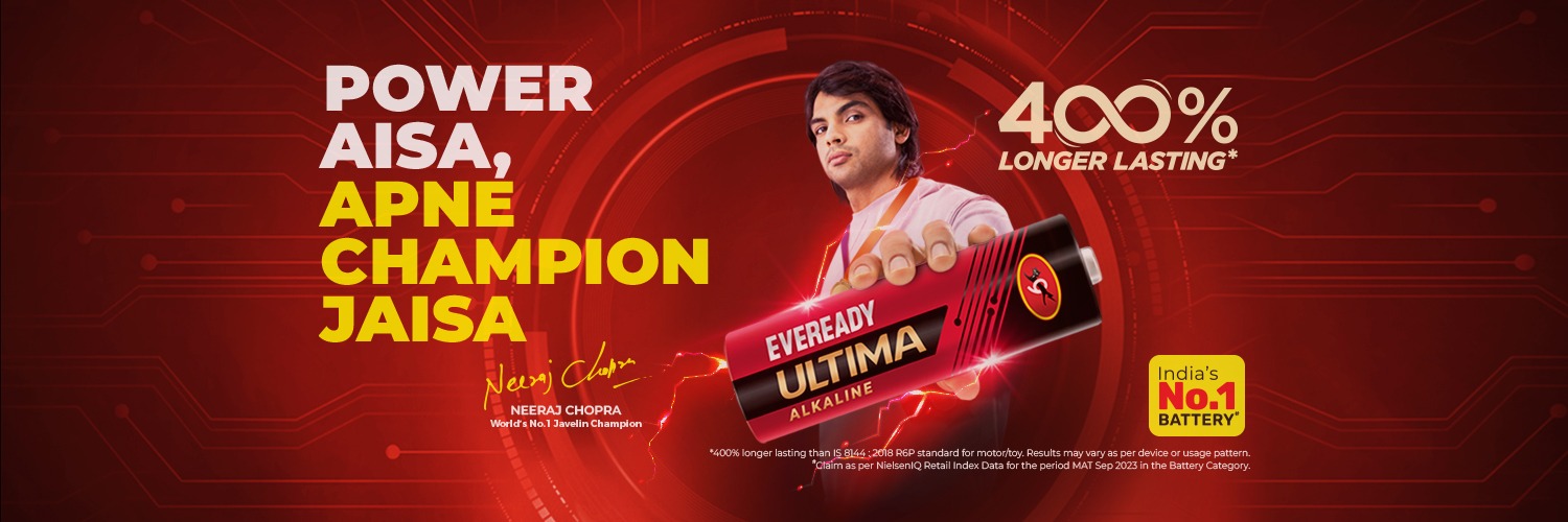 Eveready India's banner